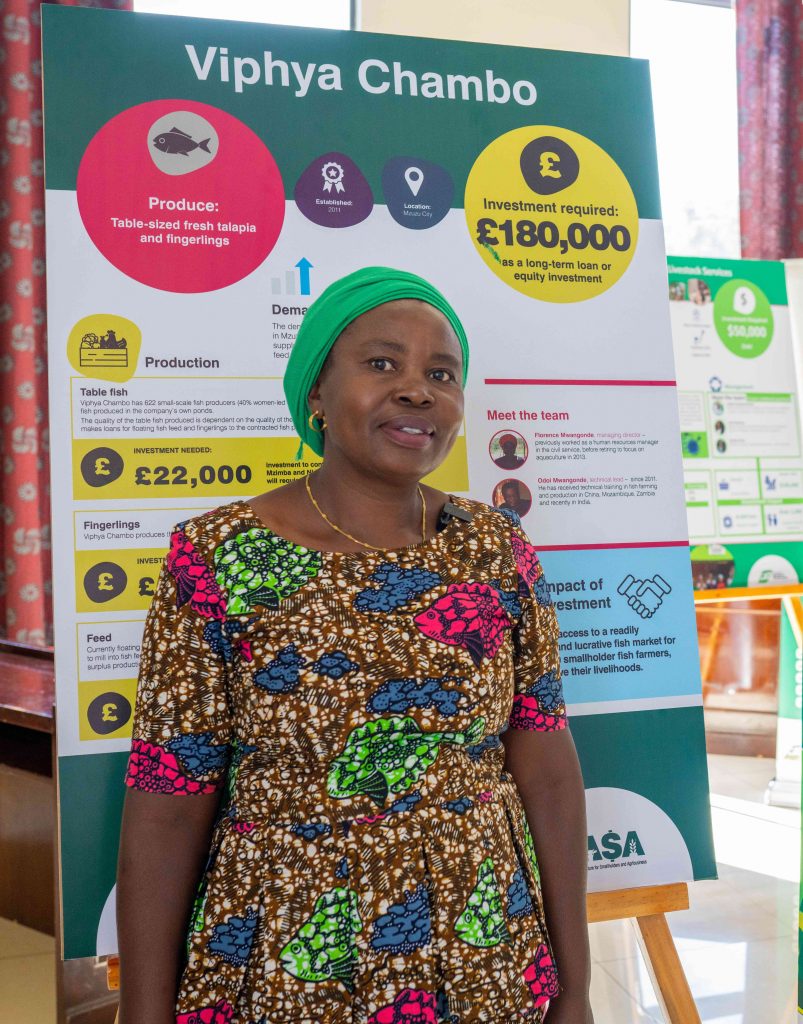 Florence Mwangonde of Viphya Chambo at the investment pitch invent